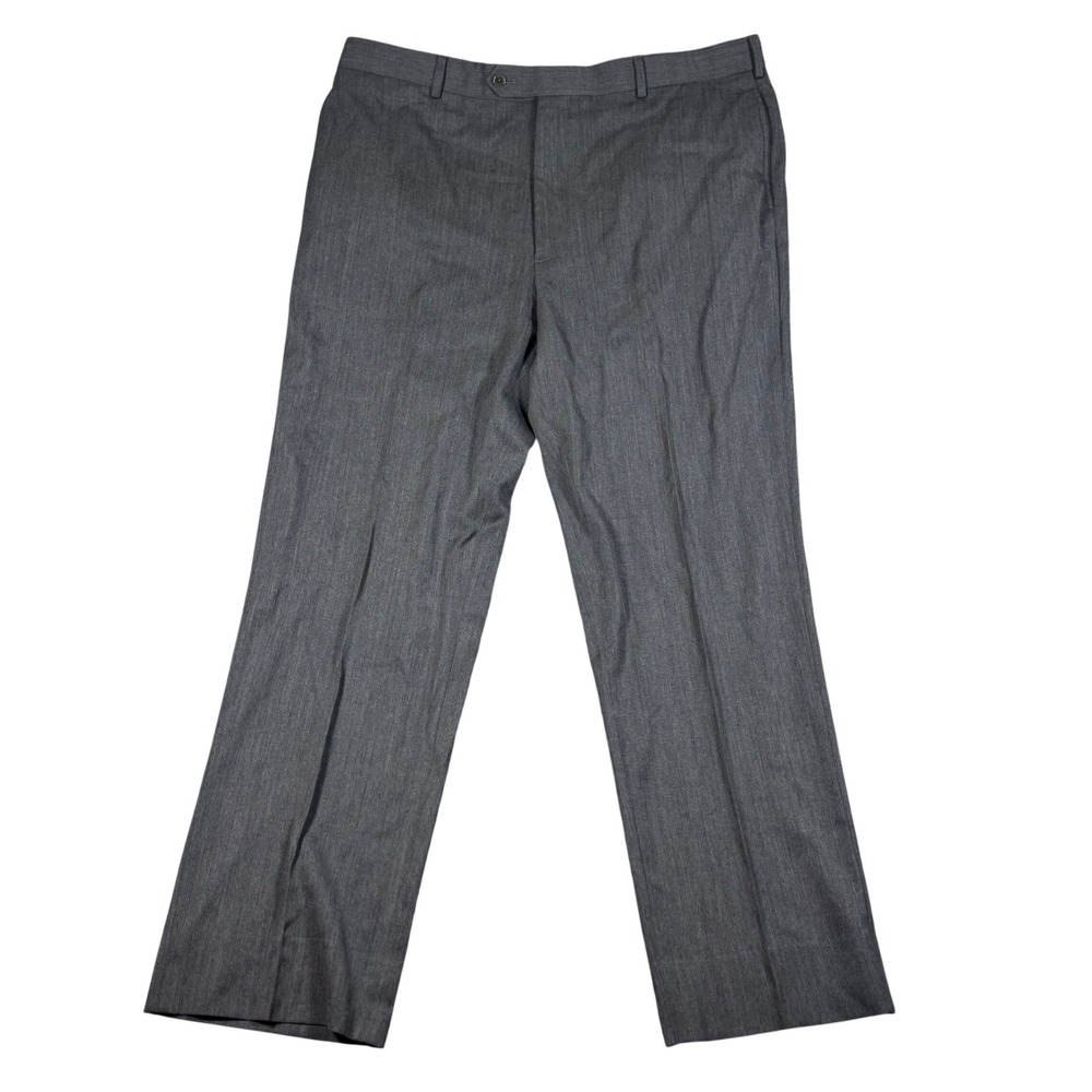Brooks Brothers Pants Mens 42 (41x32) Gray 1818 Madison Wool Flat Front Trousers
